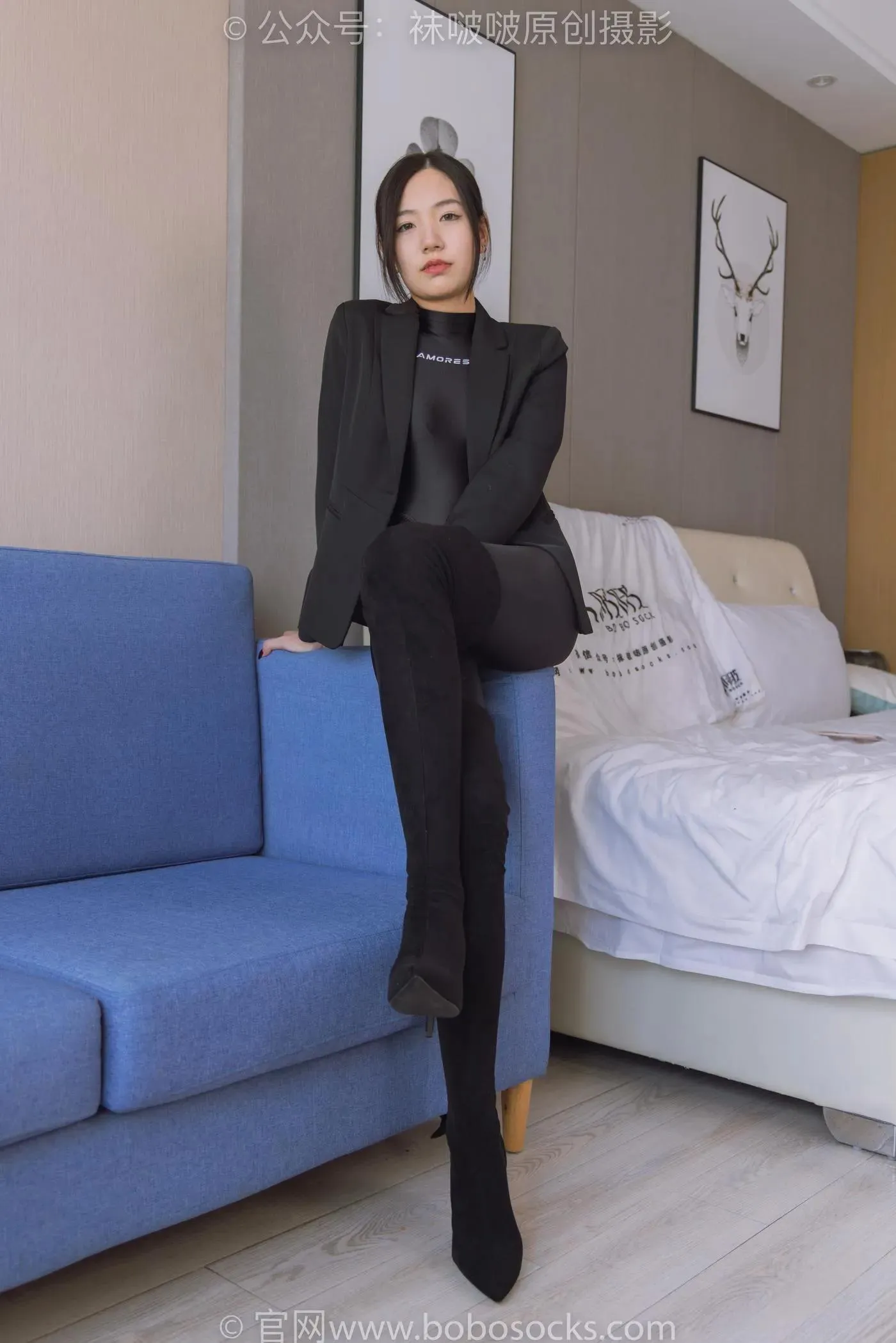 [BoBoSocks袜啵啵]NO.188 小甜豆-连体泳衣、高跟长靴、短肉丝、裸足 [147P]插图2